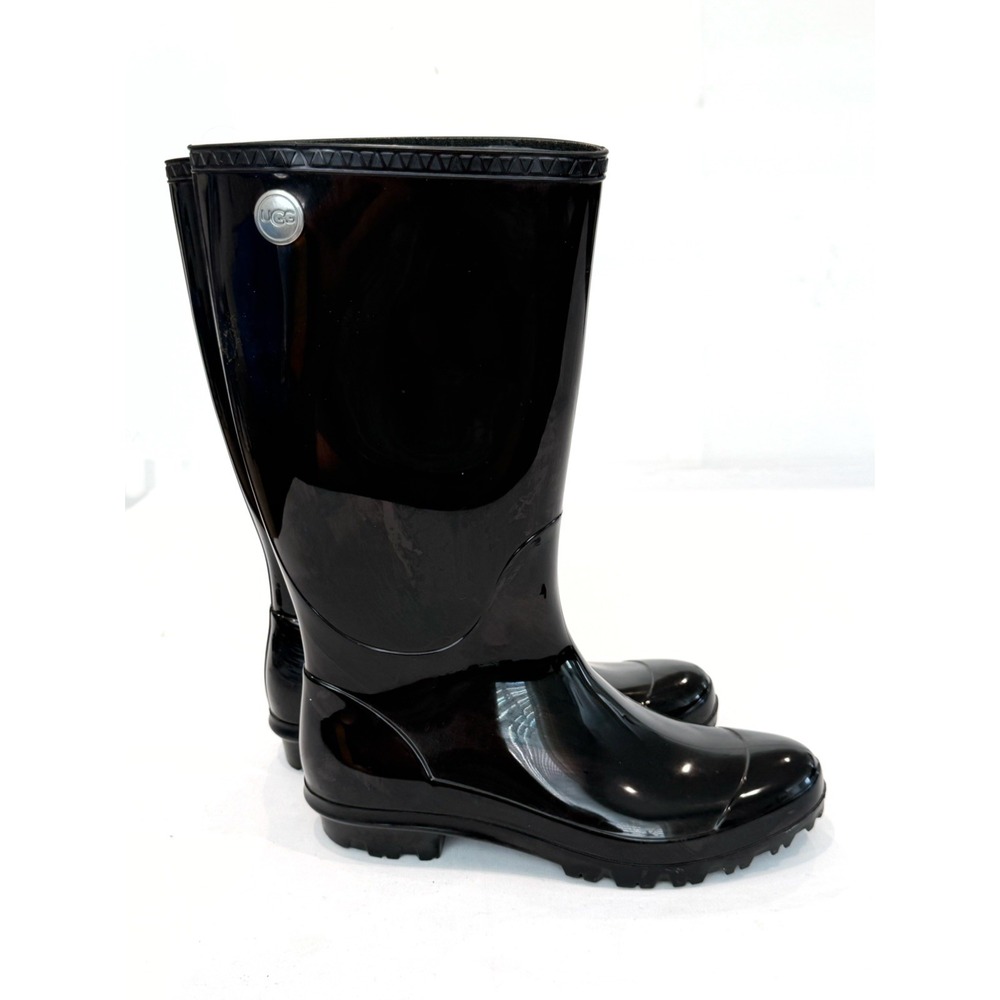 UGG SHAYE Rain Boots Women's 9 US Black 100% Authentic  Shoes waterproof FALL